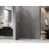 Mexen Kioto-Q ścianka prysznicowa Walk-in 110 x 200 cm, transparent 8 mm, miedź szczotkowana - 800-110-101-65-00-Q