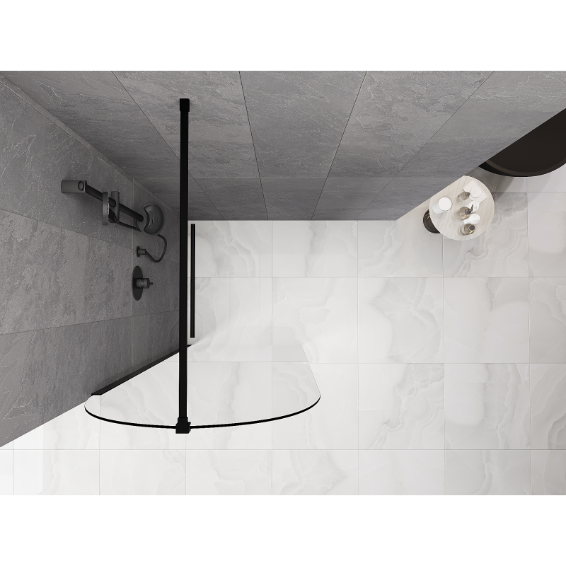 Mexen Kioto-Q ścianka prysznicowa Walk-in 80 x 200 cm, transparent 8 mm, gun gray szczotkowany - 800-080-101-66-00-Q