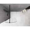 Mexen Kioto-Q ścianka prysznicowa Walk-in 90 x 200 cm, transparent 8 mm, czarna - 800-090-101-70-00-Q