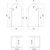 Mexen Kioto-Q ścianka prysznicowa Walk-in 80 x 200 cm, transparent 8 mm, czarna - 800-080-101-70-00-Q