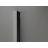 Mexen Kioto-Q ścianka prysznicowa Walk-in 90 x 200 cm, transparent 8 mm, czarna - 800-090-101-70-00-Q