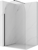 Mexen Kioto-Q ścianka prysznicowa Walk-in 90 x 200 cm, transparent 8 mm, czarna - 800-090-101-70-00-Q