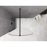Mexen Kioto-Q ścianka prysznicowa Walk-in 110 x 200 cm, transparent 8 mm, czarna - 800-110-101-70-00-Q