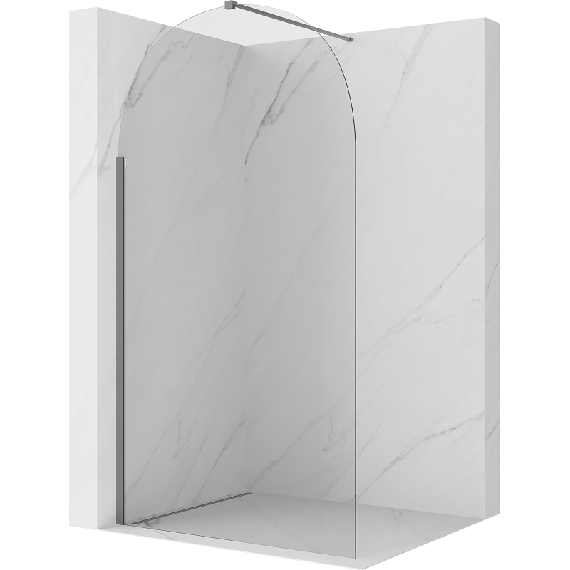 Mexen Kioto-Q ścianka prysznicowa Walk-in 90 x 200 cm, transparent 8 mm, gun metal - 800-090-101-95-00-Q