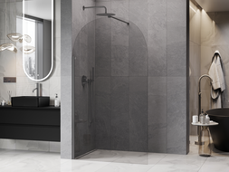 Mexen Kioto-Q ścianka prysznicowa Walk-in 90 x 200 cm, transparent 8 mm, gun metal - 800-090-101-95-00-Q