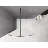 Mexen Kioto-Q ścianka prysznicowa Walk-in 90 x 200 cm, transparent 8 mm, gun metal - 800-090-101-95-00-Q