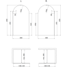 Mexen Kioto-Q ścianka prysznicowa Walk-in 100 x 200 cm, transparent 8 mm, gun metal - 800-100-101-95-00-Q