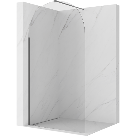 Mexen Kioto-Q ścianka prysznicowa Walk-in 120 x 200 cm, transparent 8 mm, gun metal - 800-120-101-95-00-Q