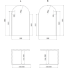Mexen Kioto-Q ścianka prysznicowa Walk-in 110 x 200 cm, transparent 8 mm, gun metal - 800-110-101-95-00-Q