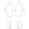 Mexen Kioto-Q ścianka prysznicowa Walk-in 80 x 200 cm, transparent 8 mm, gun metal - 800-080-101-95-00-Q