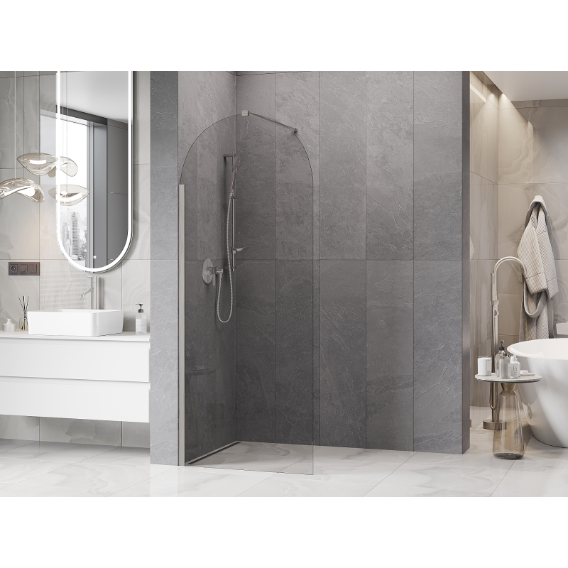Mexen Kioto-Q ścianka prysznicowa Walk-in 80 x 200 cm, transparent 8 mm, gun metal - 800-080-101-95-00-Q