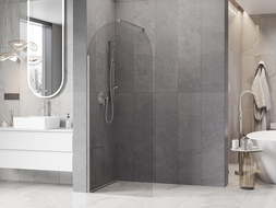 Mexen Kioto-Q ścianka prysznicowa Walk-in 80 x 200 cm, transparent 8 mm, gun metal - 800-080-101-95-00-Q