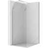 Mexen Kioto-Q ścianka prysznicowa Walk-in 90 x 200 cm, transparent 8 mm, nikiel szczotkowany - 800-090-101-97-00-Q