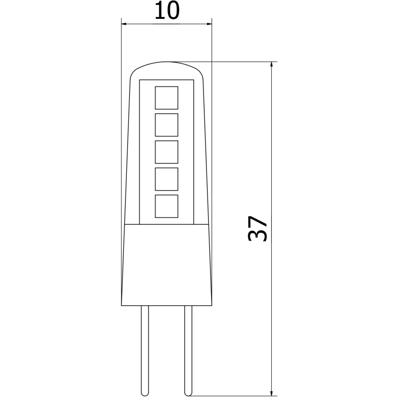 Mexen Oris żarówka LED G4, 1,7W, Ciepła - 3000K, 204 lm - L115-G4-0130-02