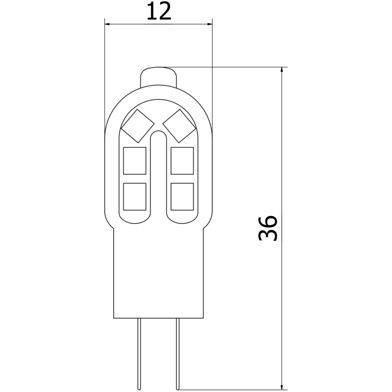 Mexen Oris żarówka LED G4, 1,5W, Neutralna - 4000K, 145 lm - L115-G4-0140-03