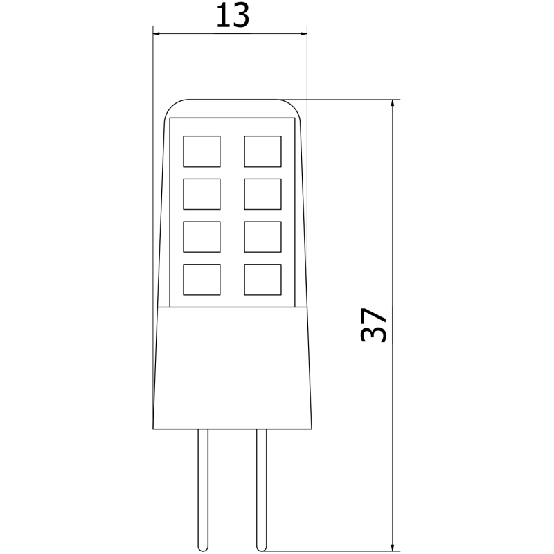Mexen Oris żarówka LED G4, 2,5W, Ciepła - 3000K, 300 lm - L115-G4-0230-01