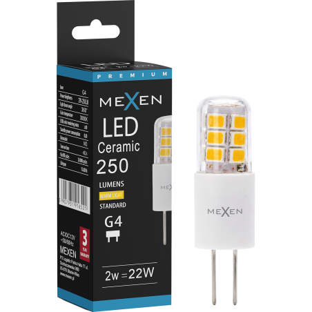 Mexen Oris żarówka LED G4, 2W, Ciepła - 3000K, 250 lm - L115-G4-0230-02