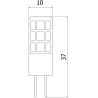 Mexen Oris żarówka LED G4, 2W, Ciepła - 3000K, 250 lm - L115-G4-0230-02