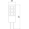 Mexen Oris żarówka LED G4, 2W, Neutralna - 4000K, 260 lm - L115-G4-0240-02