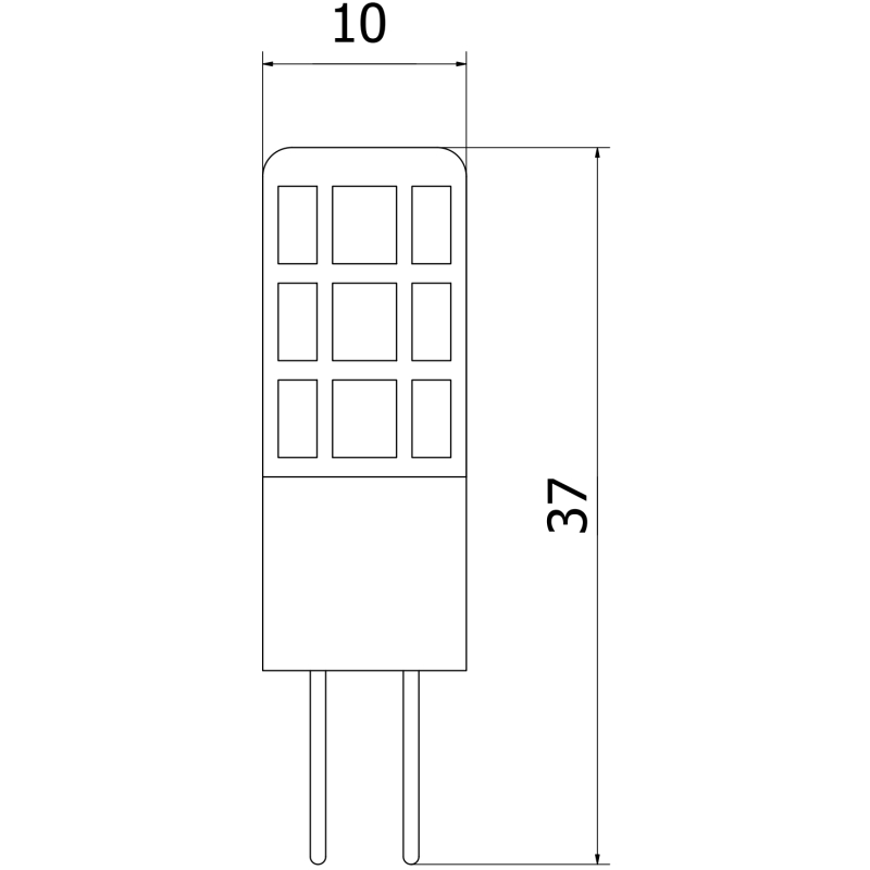 Mexen Oris żarówka LED G4, 2W, Zimna - 6500K, 260 lm - L115-G4-0265-02