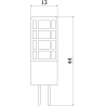 Mexen Oris żarówka LED G4, 3W, Zimna - 6500K, 380 lm - L115-G4-0365-01
