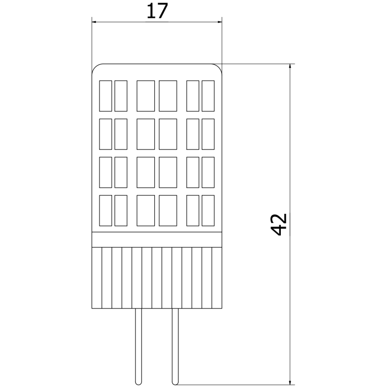 Mexen Oris żarówka LED G4, 4W, Zimna - 6500K, 490 lm - L115-G4-0465-01