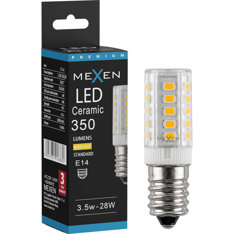 Mexen Aura żarówka LED E14, 3,5W, Ciepła - 3000K, 350 lm - L121-E14-0330-01