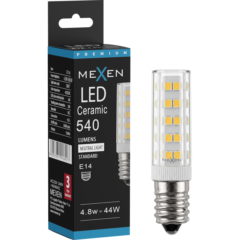 Mexen Aura żarówka LED E14, 4,8W, Neutralna - 4000K, 540 lm - L121-E14-0540-01