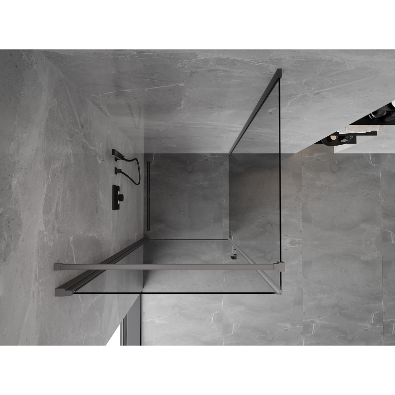Mexen Mist-B kabina prysznicowa uchylna 85 x 85 cm, transparent, gun metal - 8A2T-085-085-95-00