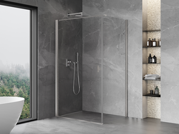 Mexen Mist-B kabina prysznicowa uchylna 85 x 90 cm, transparent, nikiel szczotkowany - 8A2T-085-090-97-00