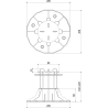 Mexen UniC wspornik tarasowy regulowany pod płyty 140-220 mm - C9902-140-220