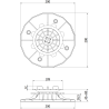 Mexen UniC wspornik tarasowy regulowany samopoziomujący pod płyty 45-80 mm - C9903-045-080