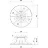 Mexen UniC wspornik tarasowy regulowany samopoziomujący pod płyty 76-155 mm - C9903-076-155