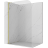 Mexen Kioto-P L ścianka prysznicowa Walk-in 70 x 200 cm, transparent 8 mm, złota - 800-070-103-50-00-P