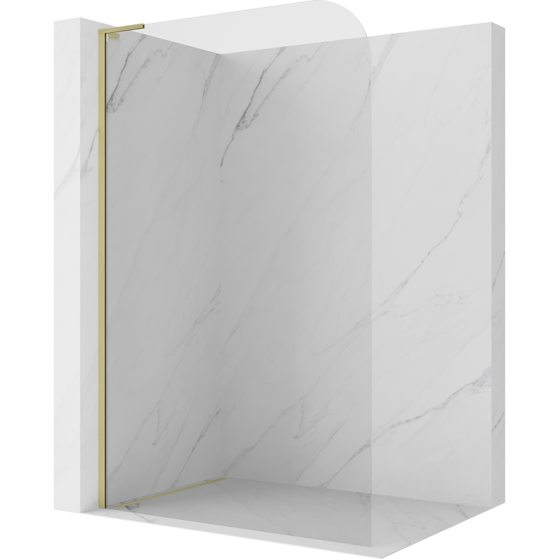 Mexen Kioto-P L ścianka prysznicowa Walk-in 70 x 200 cm, transparent 8 mm, złota - 800-070-103-50-00-P