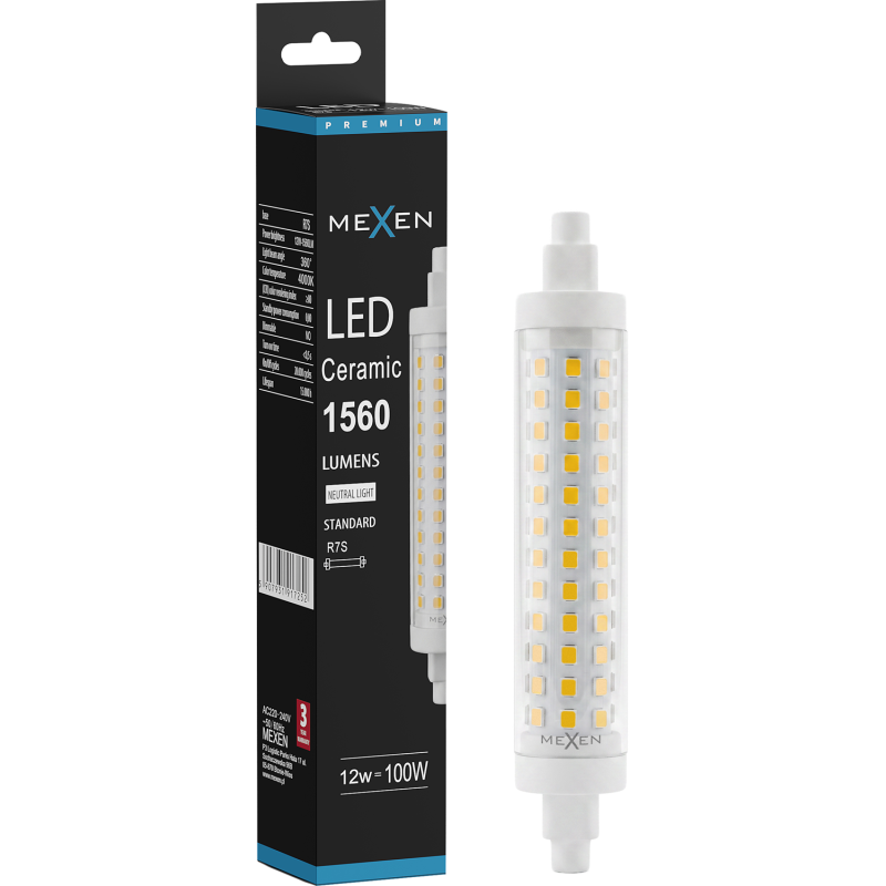 Mexen Vega żarówka LED R7S, 12W, Neutralna - 4000K, 1560 lm - L126-R7S-1240-02