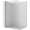 Mexen Kioto-P L ścianka prysznicowa Walk-in 70 x 200 cm, transparent 8 mm, różowe złoto - 800-070-103-60-00-P