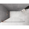 Mexen Kioto-P L ścianka prysznicowa Walk-in 70 x 200 cm, transparent 8 mm, różowe złoto - 800-070-103-60-00-P