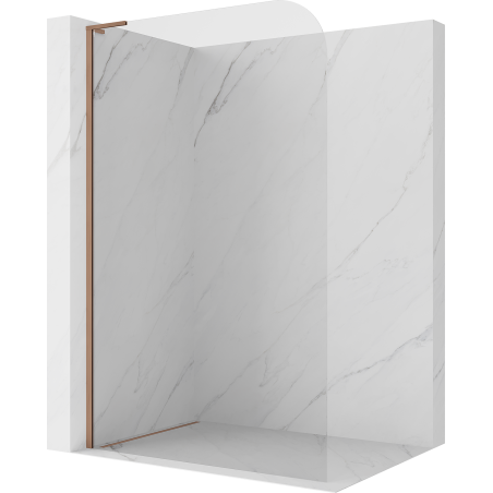 Mexen Kioto-P L ścianka prysznicowa Walk-in 70 x 200 cm, transparent 8 mm, miedź szczotkowana - 800-070-103-65-00-P
