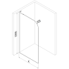 Mexen Kioto-P L ścianka prysznicowa Walk-in 90 x 200 cm, transparent 8 mm, miedź szczotkowana - 800-090-103-65-00-P