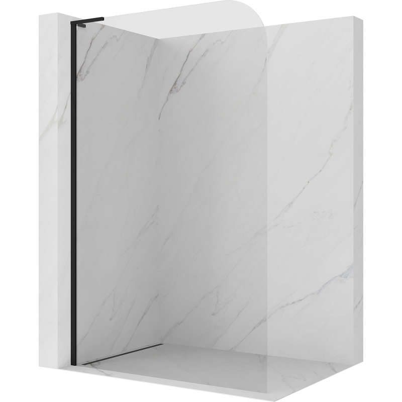 Mexen Kioto-P L ścianka prysznicowa Walk-in 80 x 200 cm, transparent 8 mm, czarna - 800-080-103-70-00-P