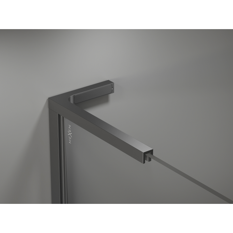 Mexen Kioto-P L ścianka prysznicowa Walk-in 80 x 200 cm, transparent 8 mm, gun metal - 800-080-103-95-00-P