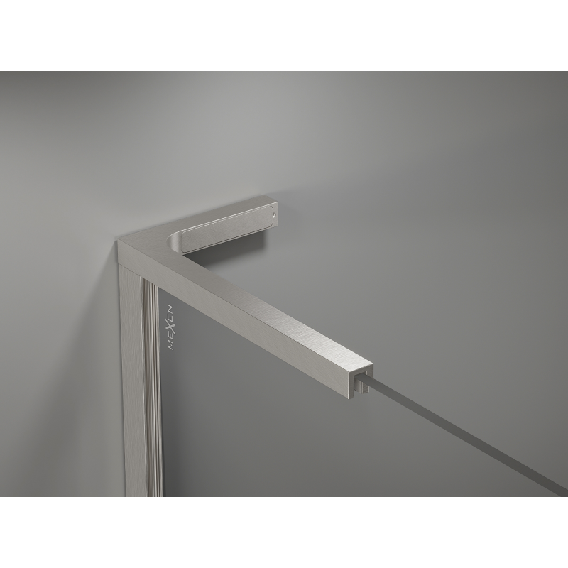Mexen Kioto-P L ścianka prysznicowa Walk-in 120 x 200 cm, transparent 8 mm, nikiel szczotkowany - 800-120-103-97-00-P
