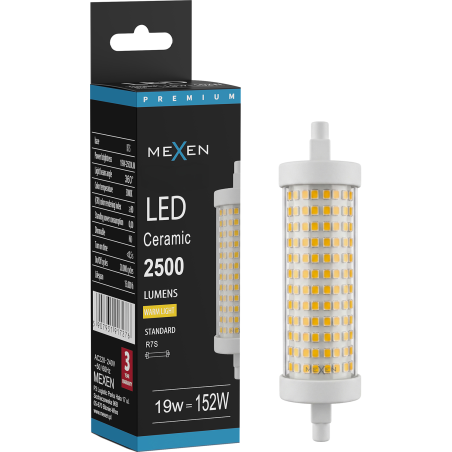Mexen Vega żarówka LED R7S, 19W, Ciepła - 3000K, 2500 lm - L126-R7S-1930-02