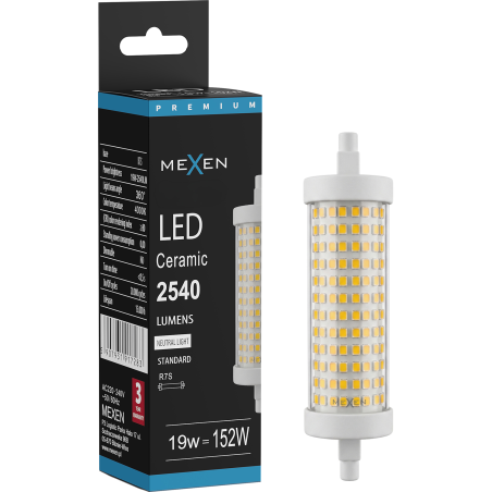Mexen Vega żarówka LED R7S, 19W, Neutralna - 4000K, 2540 lm - L126-R7S-1940-02