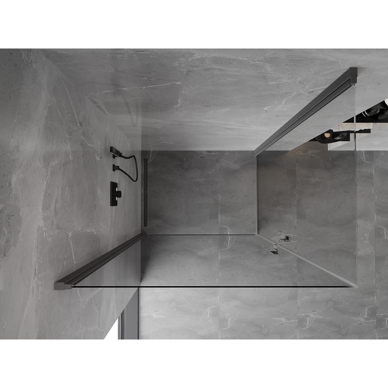 Mexen Mist-B Duo kabina prysznicowa uchylna 90 x 70 cm, transparent, gun metal - 8A2-090-070-95-00