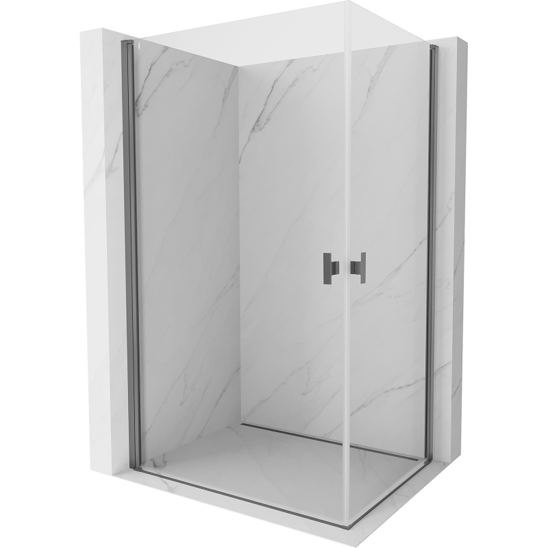 Mexen Mist-B Duo kabina prysznicowa uchylna 90 x 75 cm, transparent, gun metal - 8A2-090-075-95-00