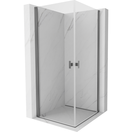 Mexen Mist-B Duo kabina prysznicowa uchylna 80 x 80 cm, transparent, gun metal - 8A2-080-080-95-00