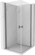 Mexen Mist-B Duo kabina prysznicowa uchylna 85 x 85 cm, transparent, gun metal - 8A2-085-085-95-00