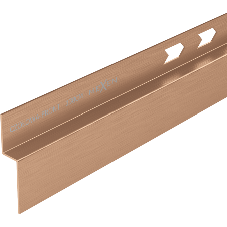Mexen Line-B listwa brodzikowa czołowa 130 cm, miedź szczotkowana - 186503130U
